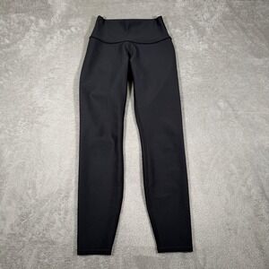 Alo Yoga Leggings Womens XS Black‎ High Rise Ankle Yoga Athletic Pants Workout